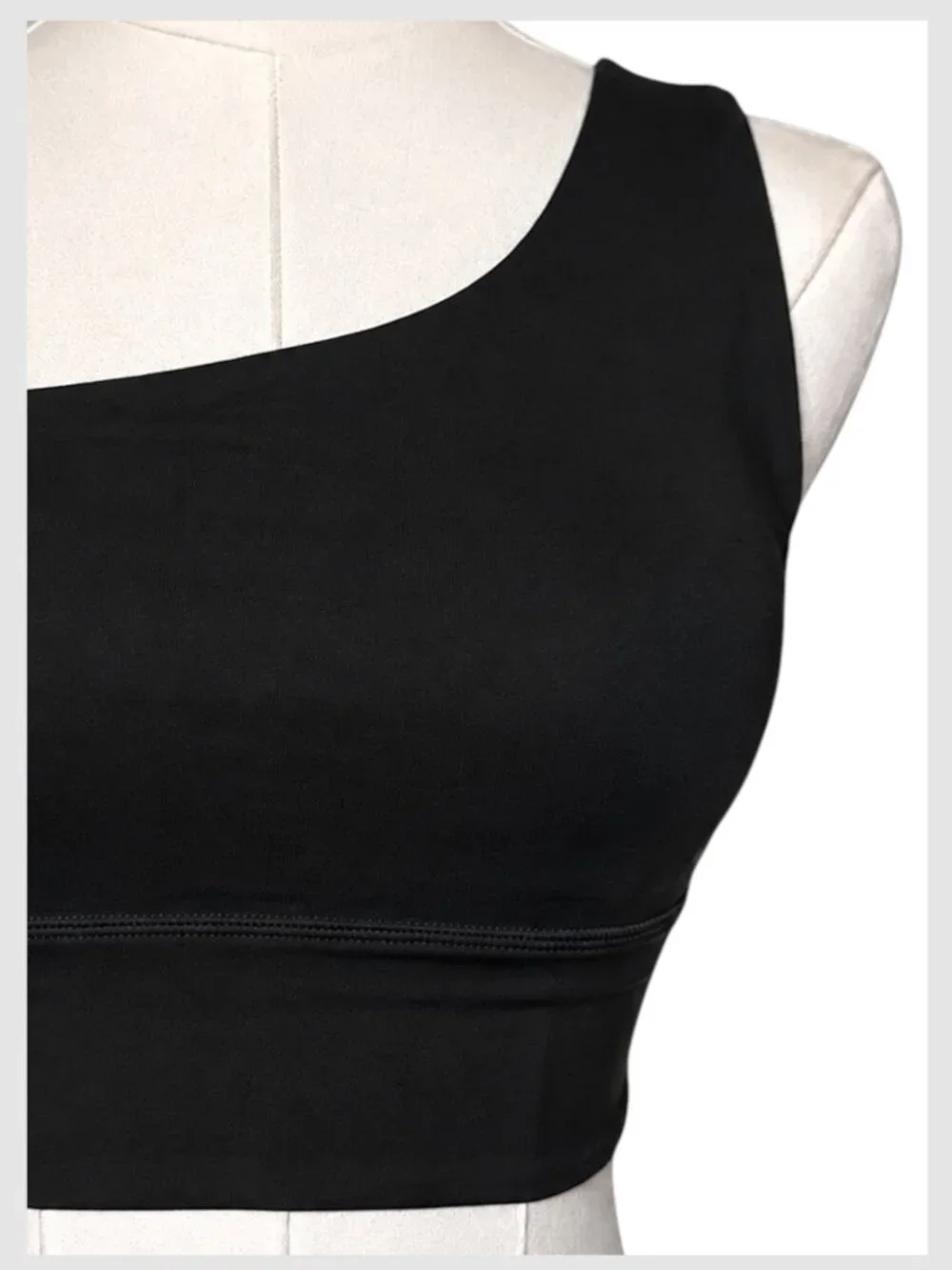 Lululemon Align Asymmetrical Bra Black One Shoulder Nulu S 4